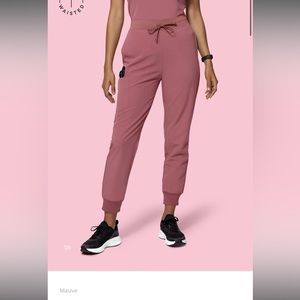 Mandala Scrubs High Waisted Joggers : Mauve, Size 3XL